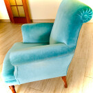 Sillon terciopelo azul turquesa muy comodo